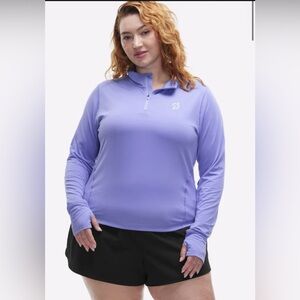Peloton Soft Tech 1/4 Zip Jersey in Purple size XL
